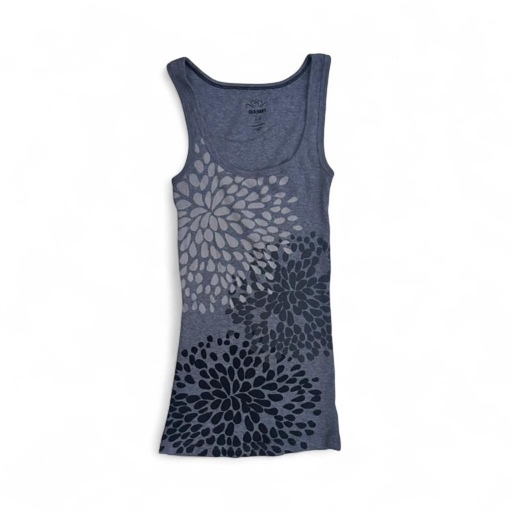 Old Navy Blue Floral Tank Top